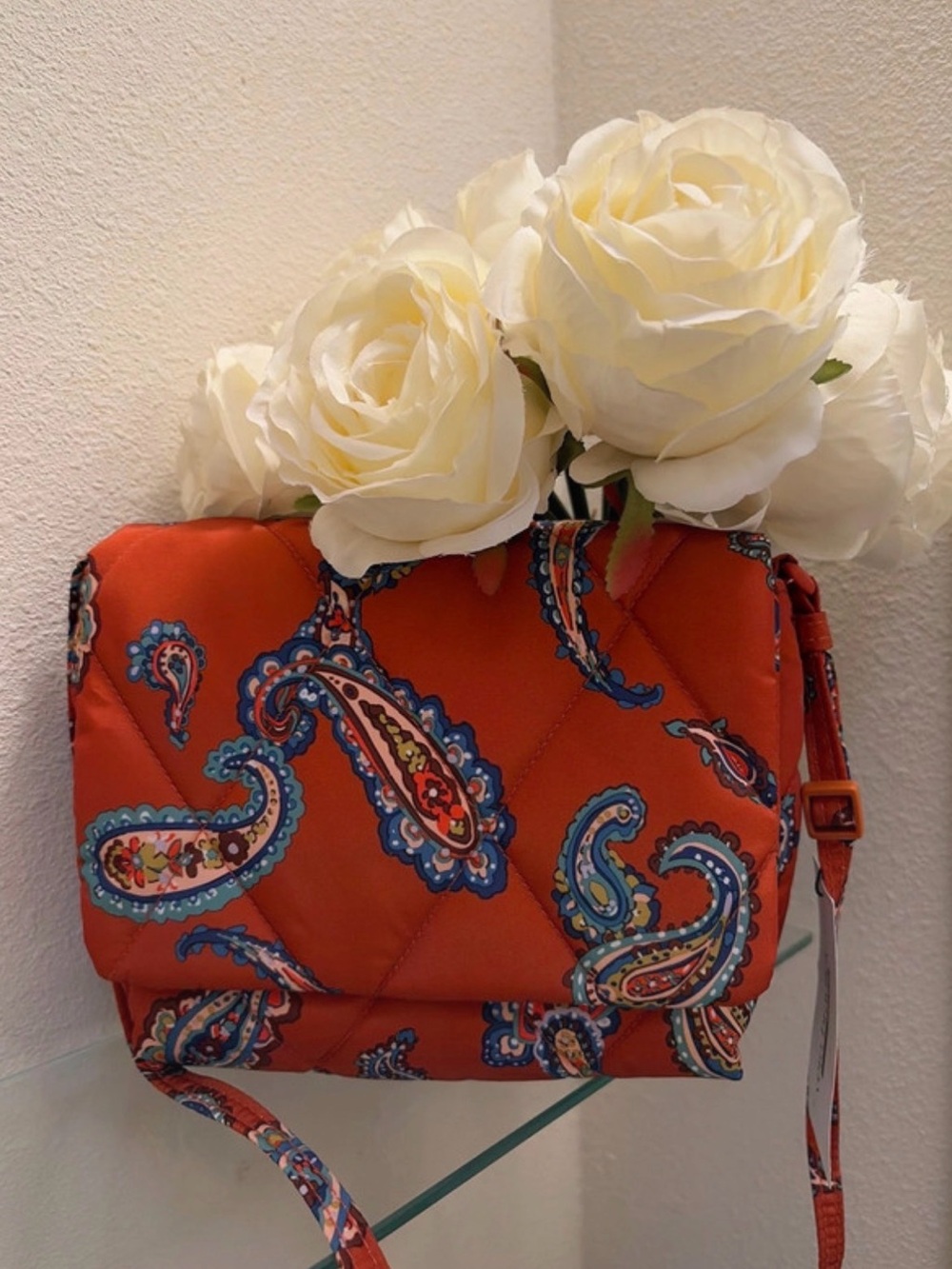 Vera Bradley Orange Paisley Crossbody Bag